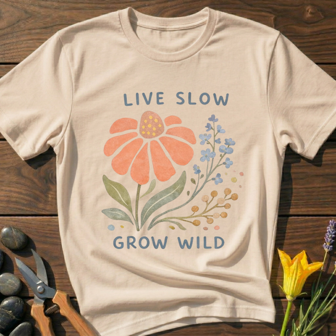 Live Slow Flower T-Shirt