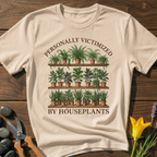 Victimised by Plants - T-Shirt - botanical nature graphic t-shirt, minimalist design, unisex tee for Nature Lovers, Garnder, Farmer, Plant Lovers