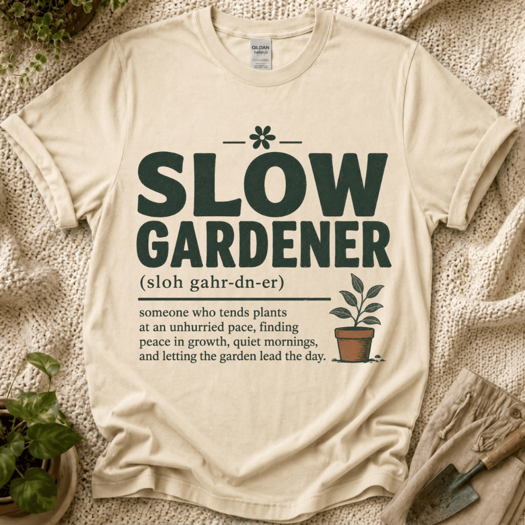 Slow Gardener Definition T-Shirt - Zen & Zucchinis garden graphic tee