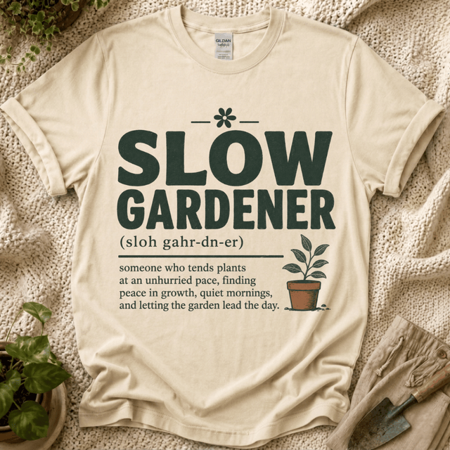 Slow Gardener Definition T-Shirt - Zen & Zucchinis garden graphic tee
