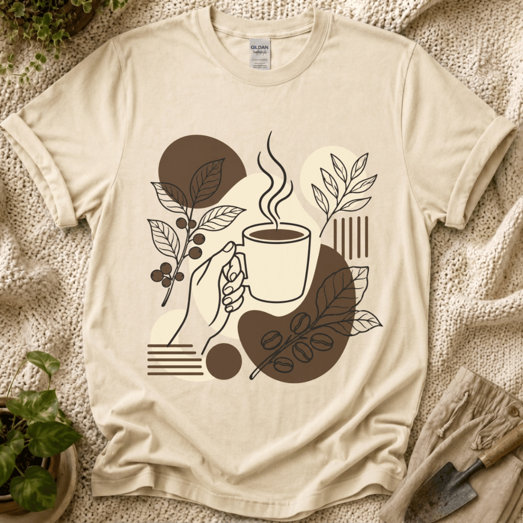 Boho Coffee T-Shirt by Zen & Zucchinis Slow Garden Club