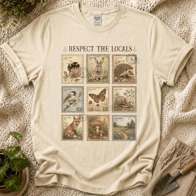 Respect the Locals Garden Friends T-Shirt by Zen & Zucchinis Slow Garden Club