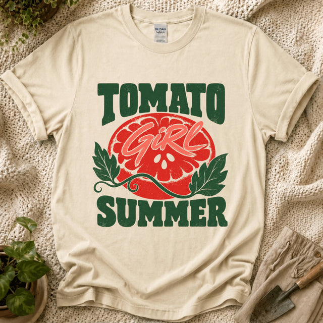 Tomato Summer Girl T-Shirt - Zen & Zucchinis garden graphic tee