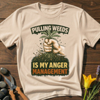 Pulling Weeds Anger Management T-Shirt - botanical nature graphic t-shirt, minimalist design, unisex tee”