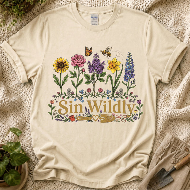 Shine Wildly Summer Flower T-Shirt by Zen & Zucchinis Slow Garden Club