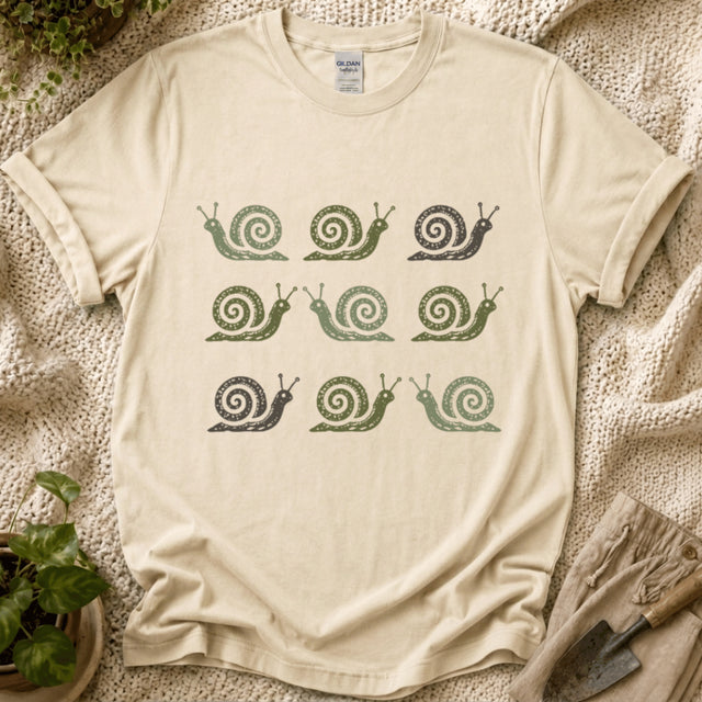 Slow Garden Snails T-Shirt by Zen & Zucchinis Slow Garden Club