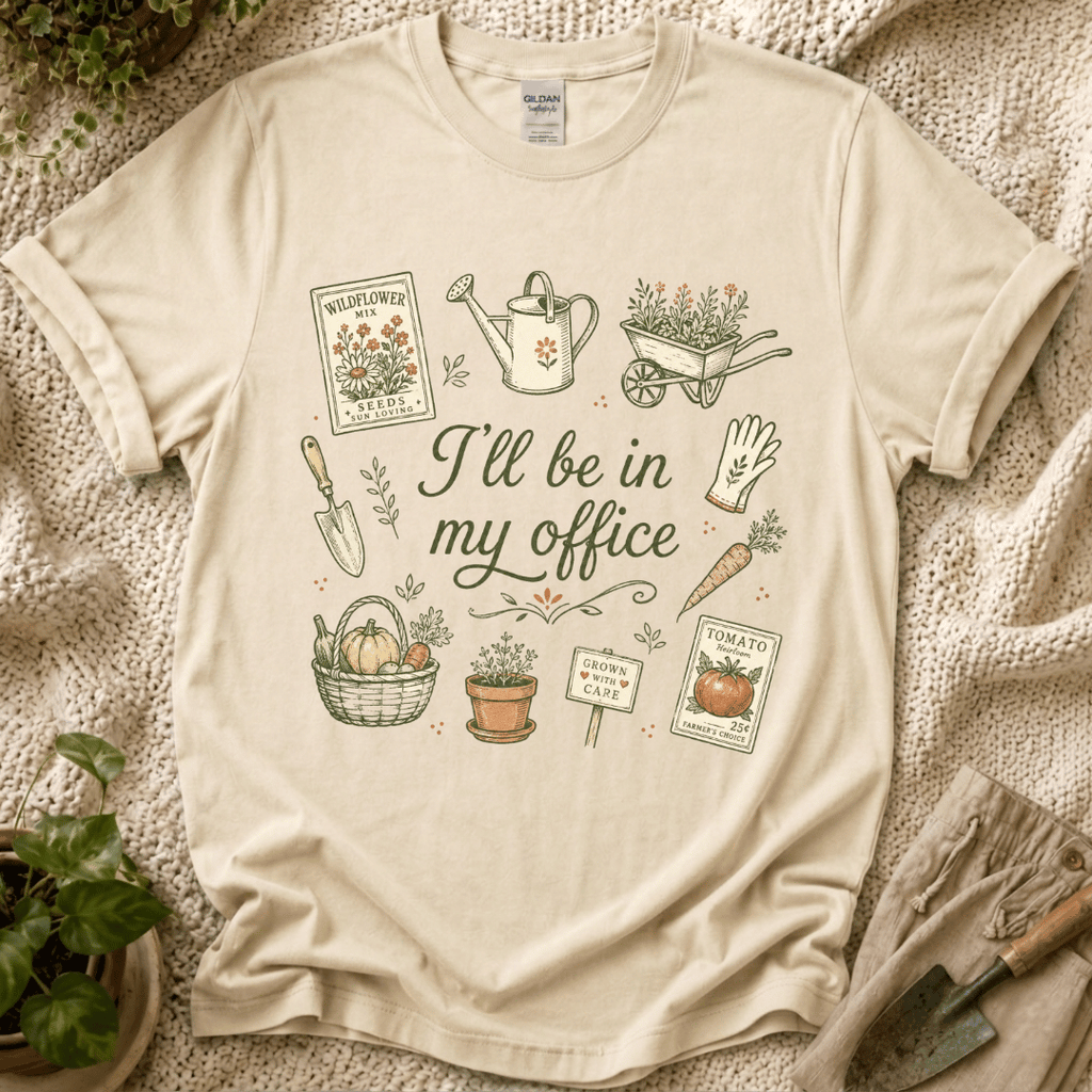 I'll Be in My Office Garden T-Shirt by Zen & Zucchinis Slow Garden Club