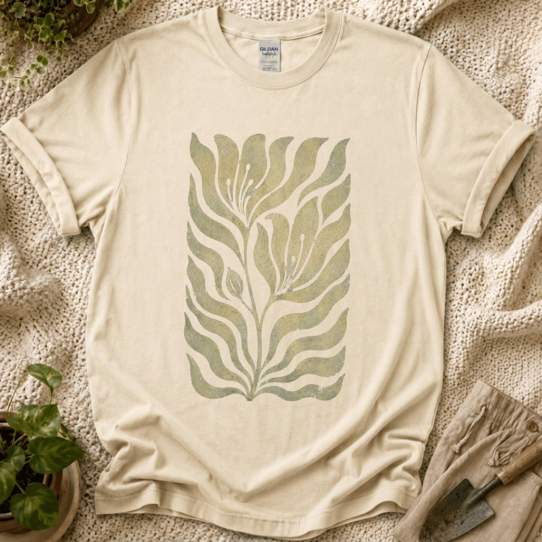 Vintage Botanical Fern Garden T-Shirt by Zen & Zucchinis Slow Garden Club