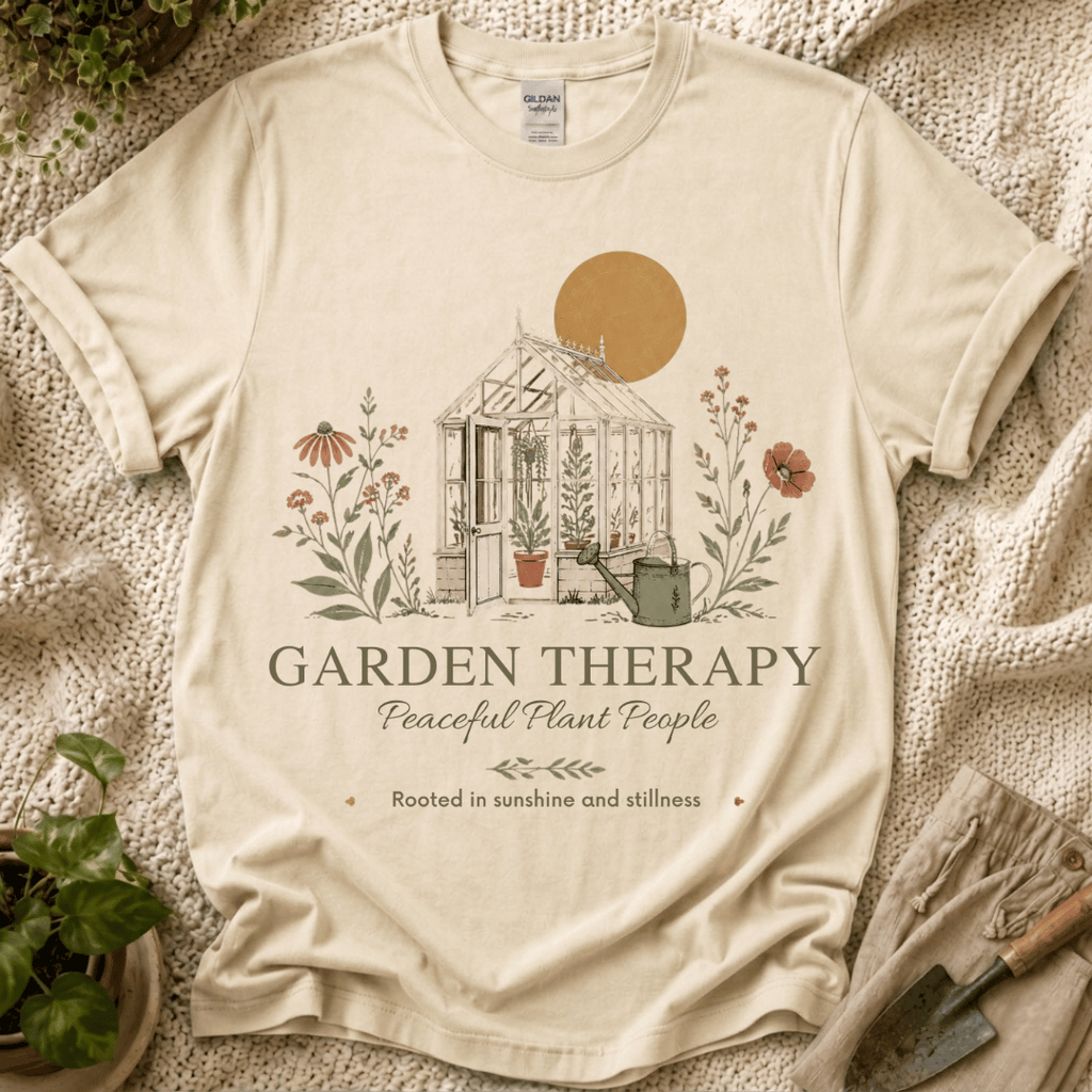 Garden Therapy T-Shirt by Zen & Zucchinis Slow Garden Club