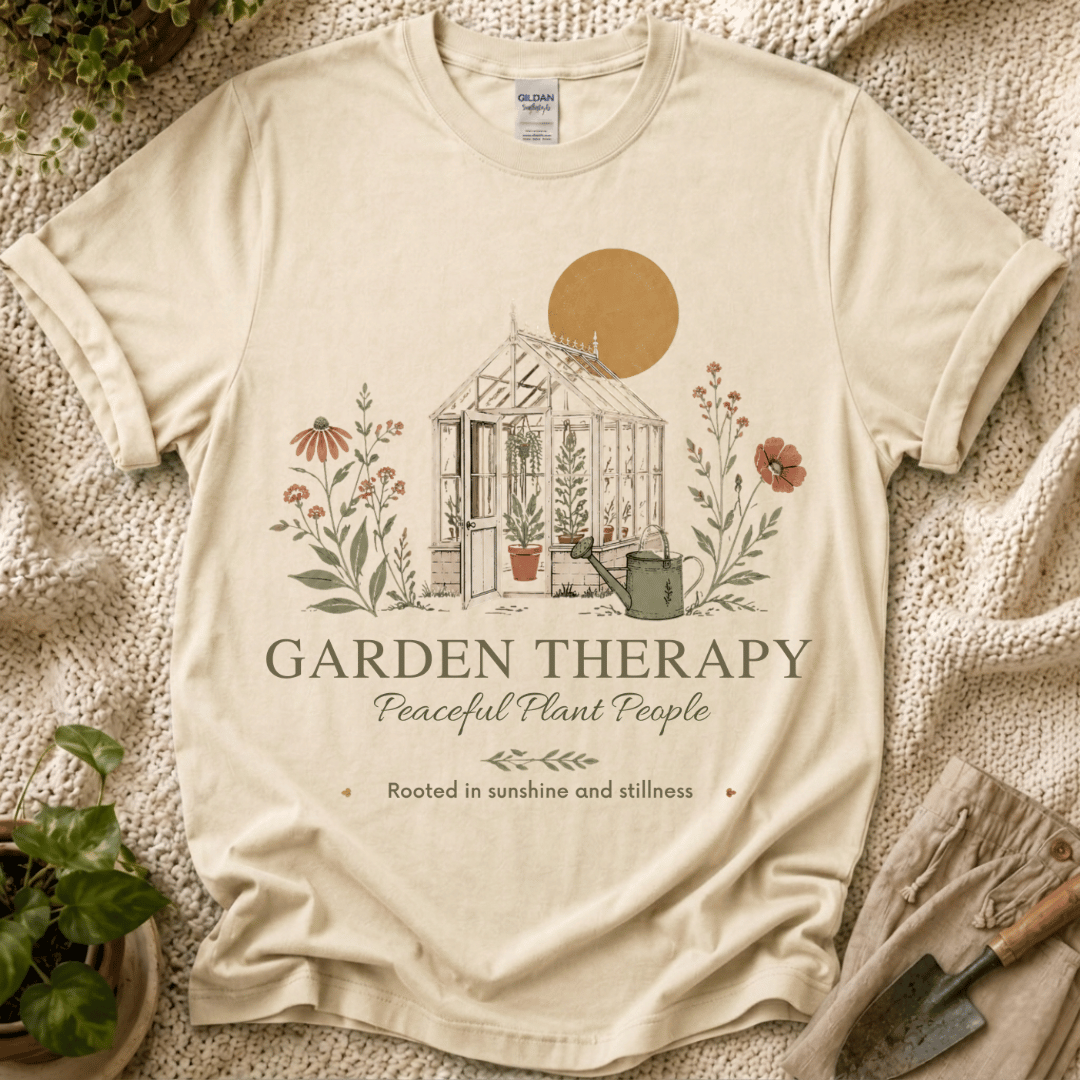 Garden Therapy T-Shirt by Zen & Zucchinis Slow Garden Club