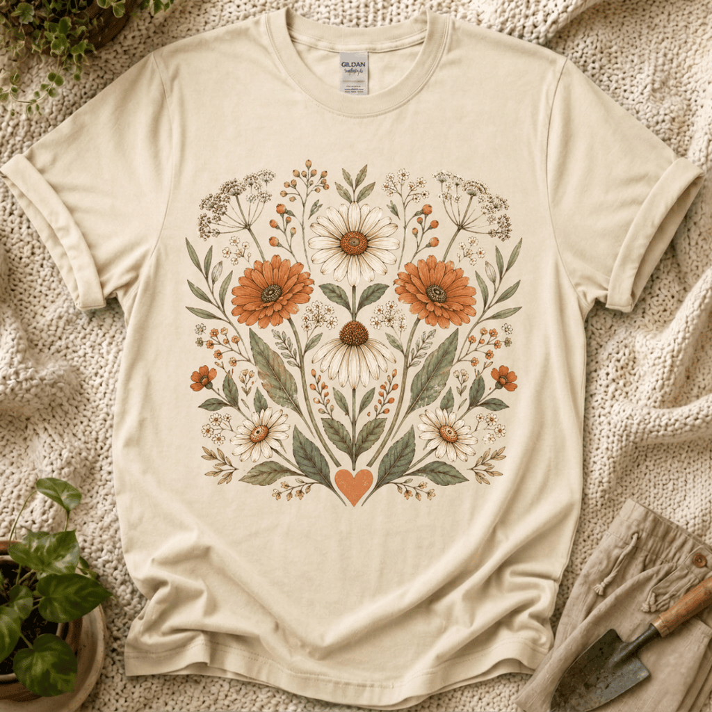 Garden Heart Bloom T-Shirt