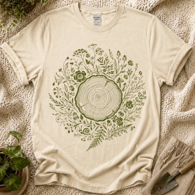 Rooted in Slow Time Botanical T-Shirt by Zen & Zucchinis Slow Garden Club