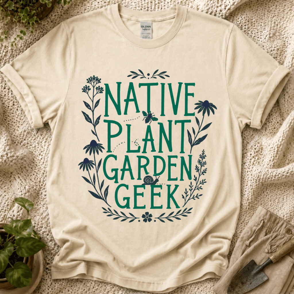 Native Plant Garden Geek T-Shirt by Zen & Zucchinis Slow Garden Club