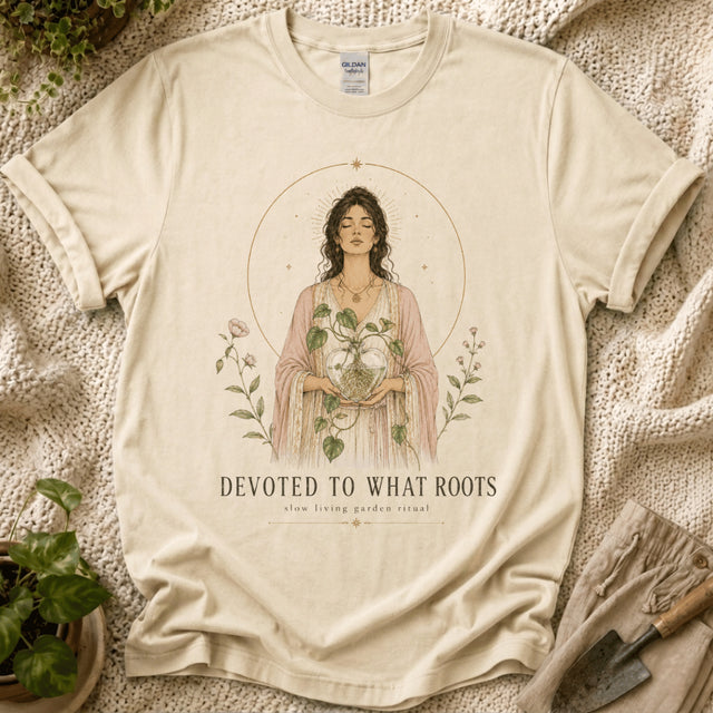 Devoted to Deep Roots Garden T-Shirt by Zen & Zucchinis Slow Garden Club