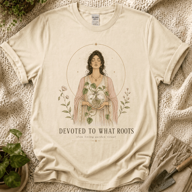 Devoted to Deep Roots Garden T-Shirt by Zen & Zucchinis Slow Garden Club