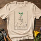 The Collector T-Shirt - botanical nature graphic t-shirt, minimalist design, unisex tee for Nature Lovers, Garnder, Farmer, Plant Lovers