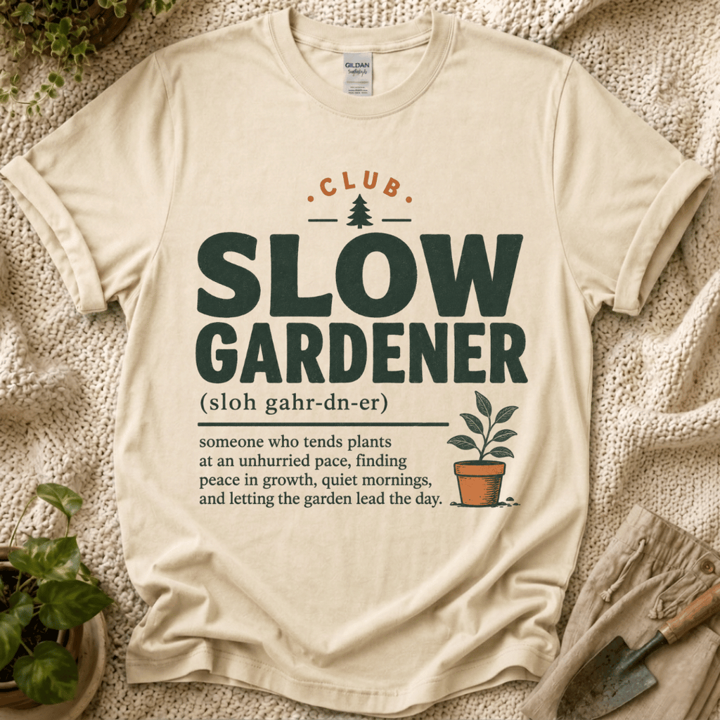 Slow Gardener Definition T-Shirt by Zen & Zucchinis Slow Garden Club
