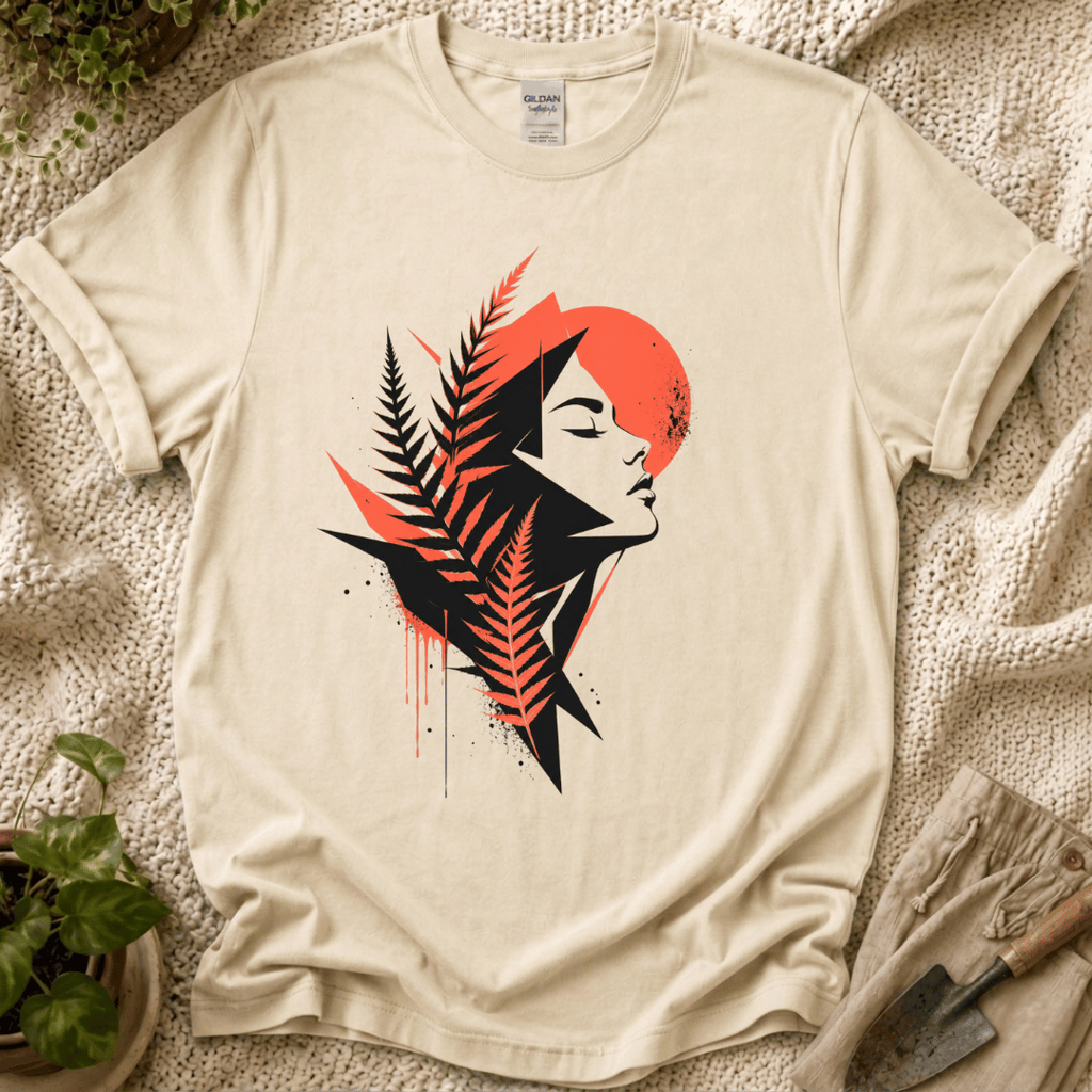 Wild Botanical Fern Spirit Woman T-Shirt by Zen & Zucchinis Slow Garden Club