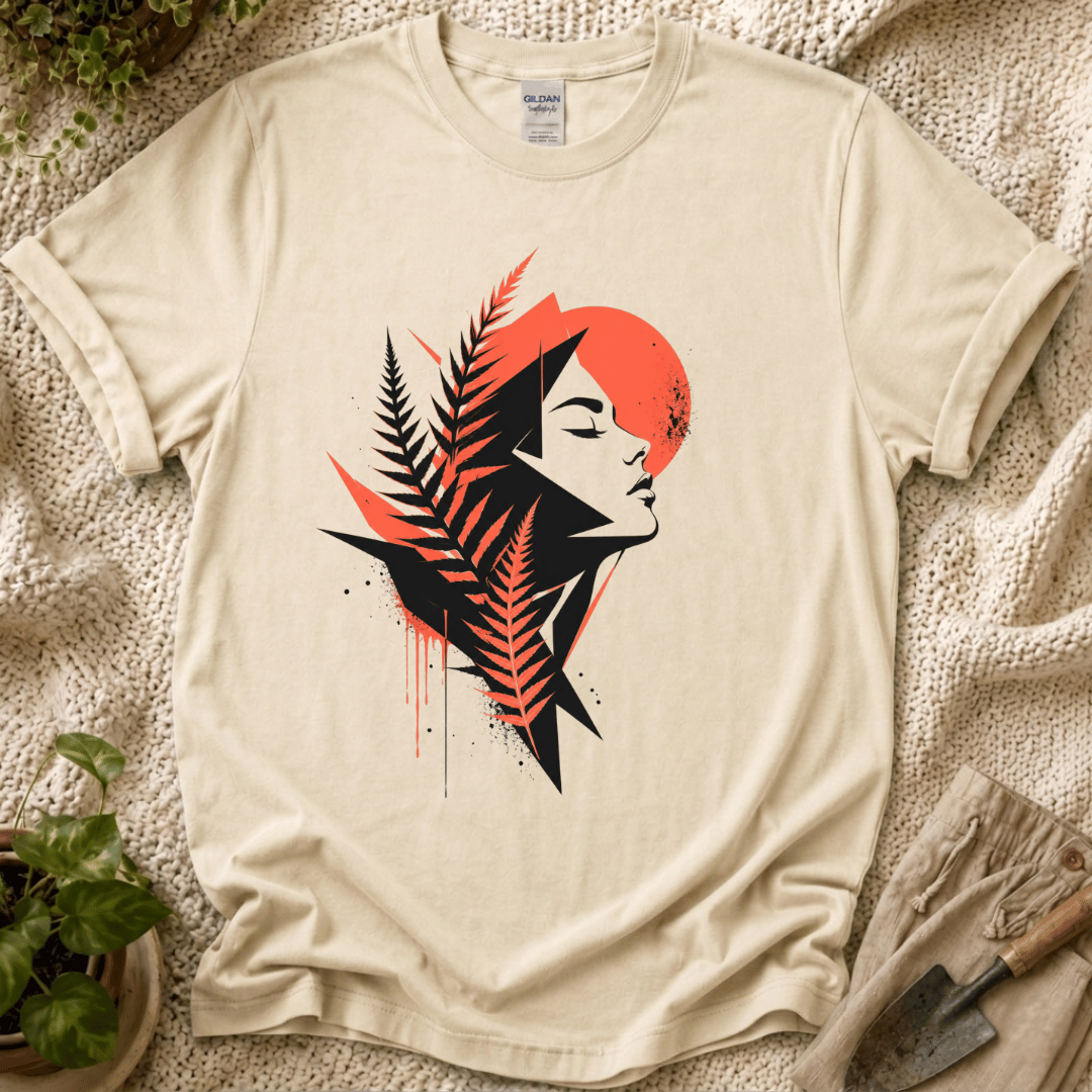 Wild Botanical Fern Spirit Woman T-Shirt by Zen & Zucchinis Slow Garden Club