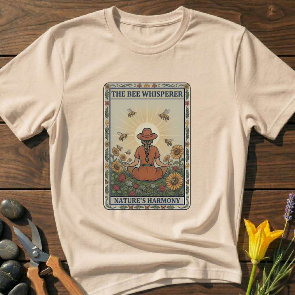 The Bee Whisperer T-Shirt - botanical nature graphic t-shirt, minimalist design, unisex tee”