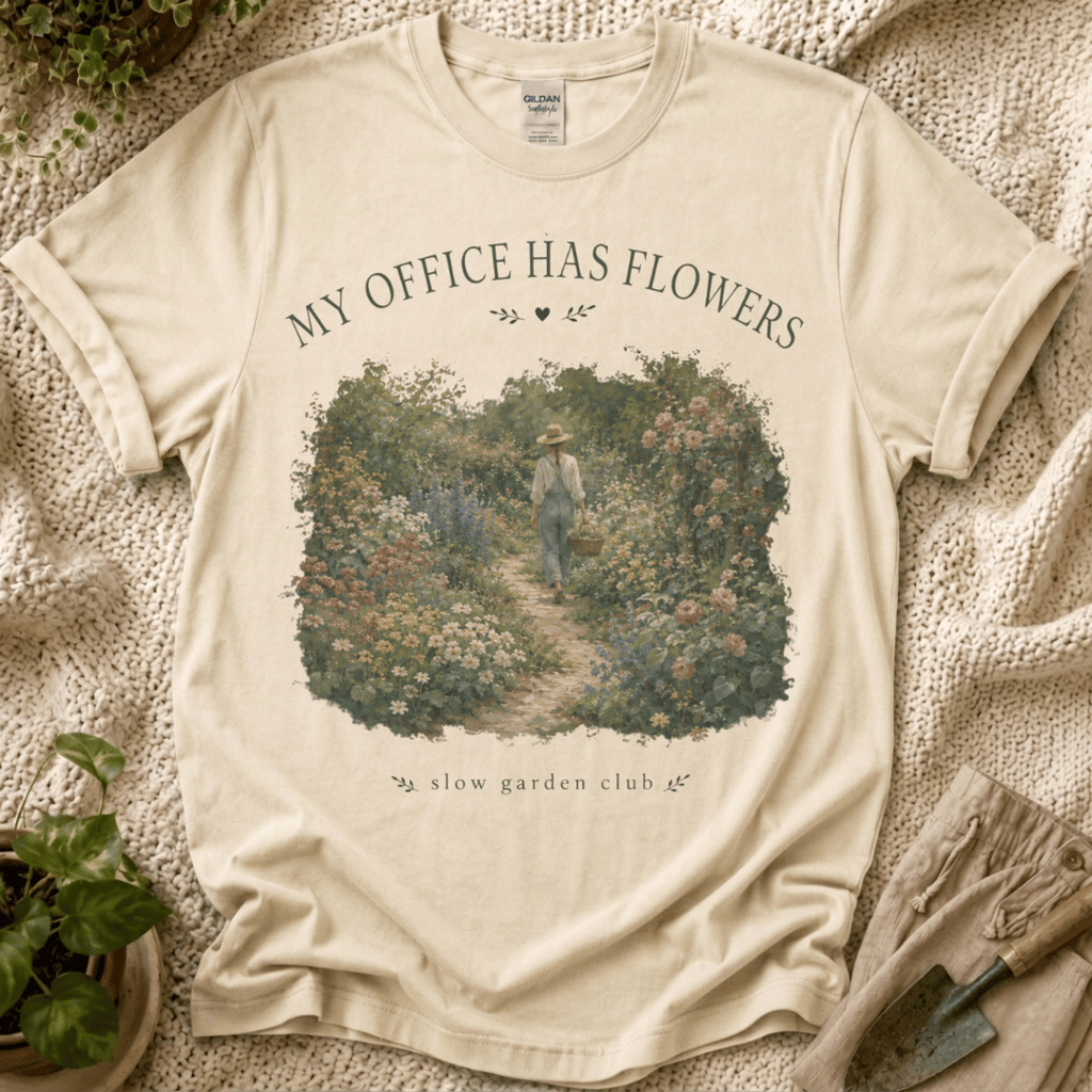 My Office Has Flowers Garden T-Shirt
