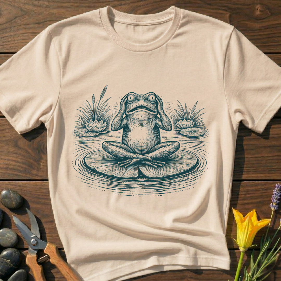 Oh My Frog T-Shirt - botanical nature graphic t-shirt, minimalist design, unisex tee for Nature Lovers, Garnder, Farmer, Plant Lovers
