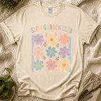 Flower On Stripes Summer Garden T-Shirt