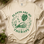 Plants Are My Therapy Botanical T-Shirt by Zen & Zucchinis Slow Garden Club