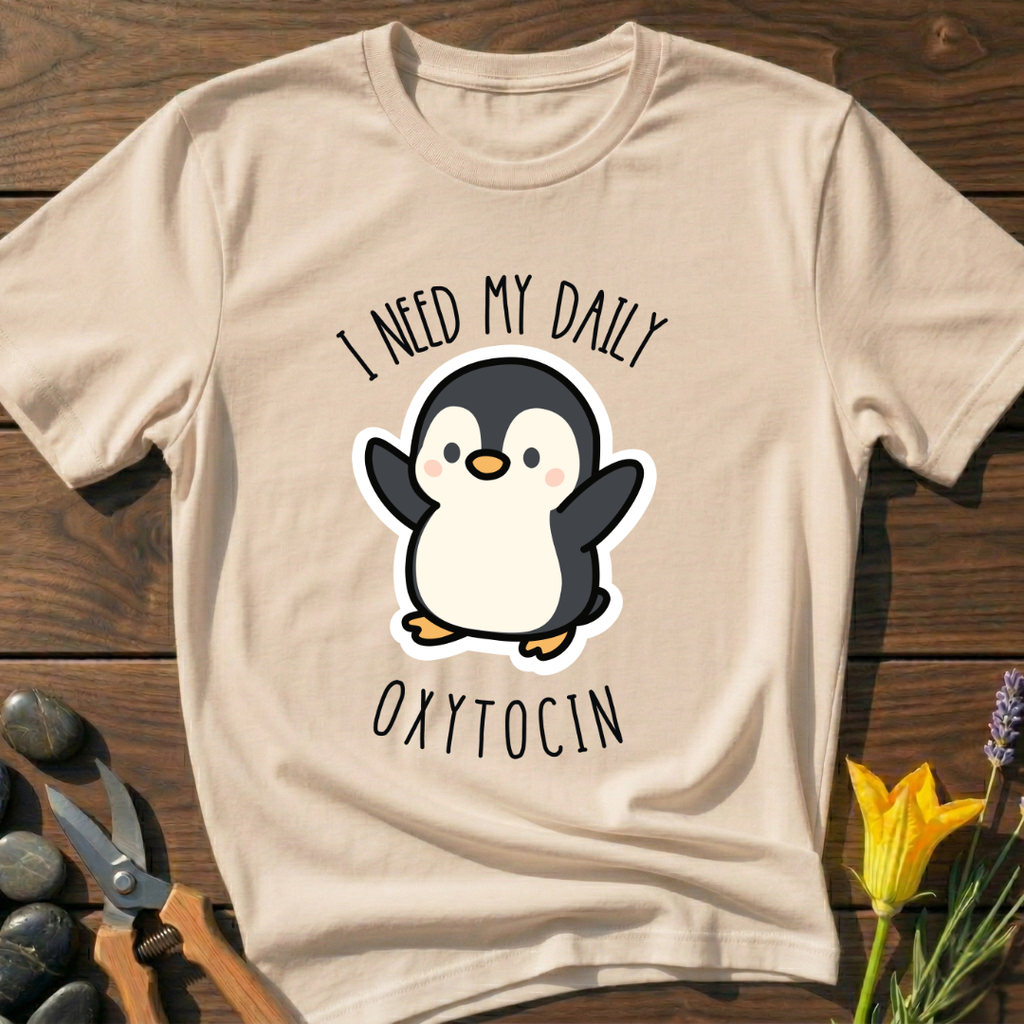 Daily Oxytocin T-Shirt - botanical nature graphic t-shirt, minimalist design, unisex tee for Nature Lovers, Garnder, Farmer, Plant Lovers