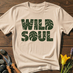 WILD SOUL T-Shirt - botanical nature graphic t-shirt, minimalist design, unisex tee for Nature Lovers, Garnder, Farmer, Plant Lovers