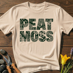 PEAT MOSS T-Shirt - botanical nature graphic t-shirt, minimalist design, unisex tee for Nature Lovers, Garnder, Farmer, Plant Lovers