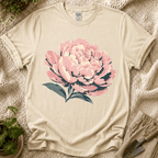 Blush Peony Flower Bloom T-Shirt by Zen & Zucchinis Slow Garden Club