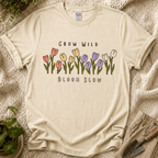 Grow Wild Bloom Slow Flower T-Shirt by Zen & Zucchinis Slow Garden Club