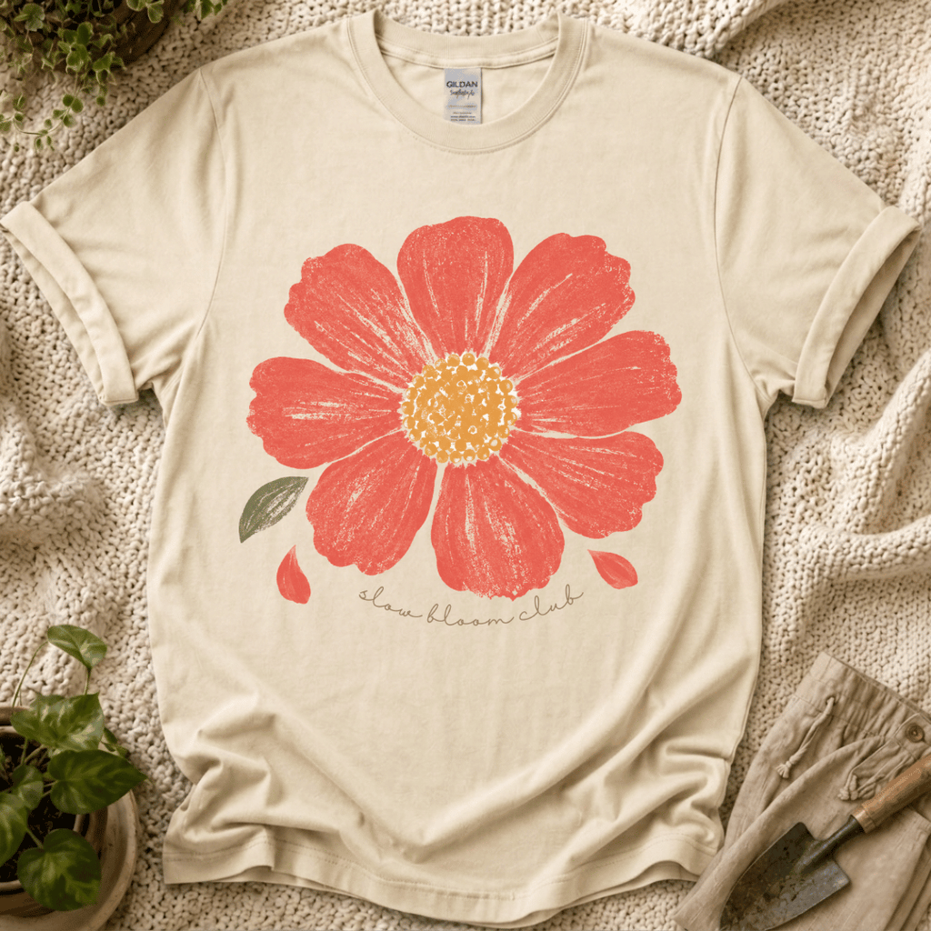 Slow Bloom Club Garden Flower T-Shirt by Zen & Zucchinis Slow Garden Club