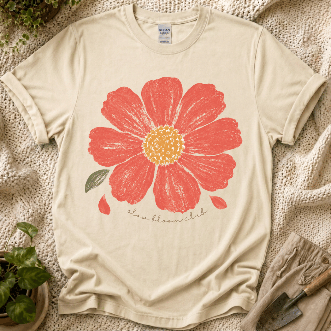 Slow Bloom Club Garden Flower T-Shirt by Zen & Zucchinis Slow Garden Club