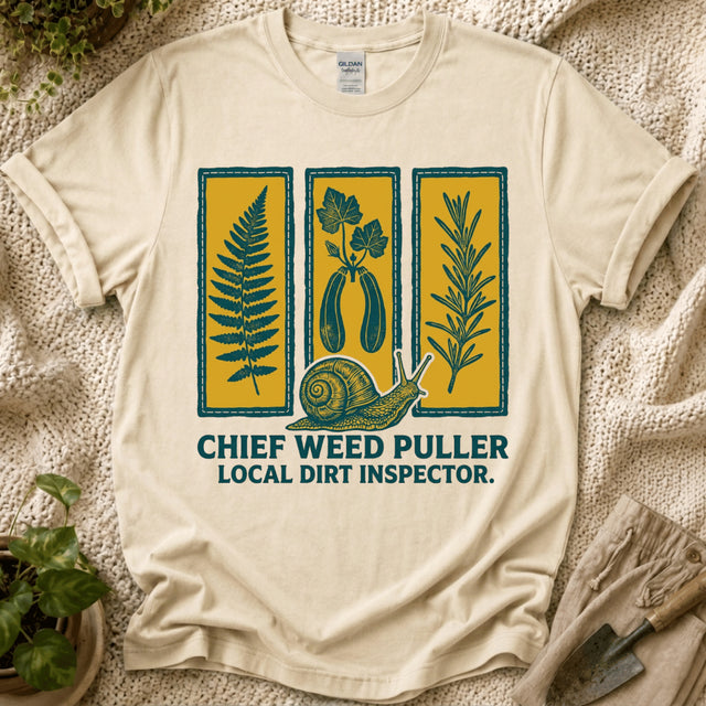 Chief Weed Puller Garden Club T-Shirt - Zen & Zucchinis garden graphic tee