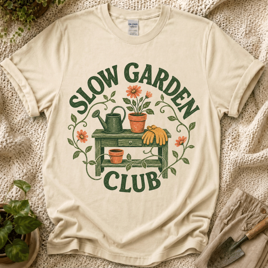 Slow Garden Club Garden Bench T-Shirt