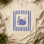 Snial In Stripes Garden Summer T-Shirt