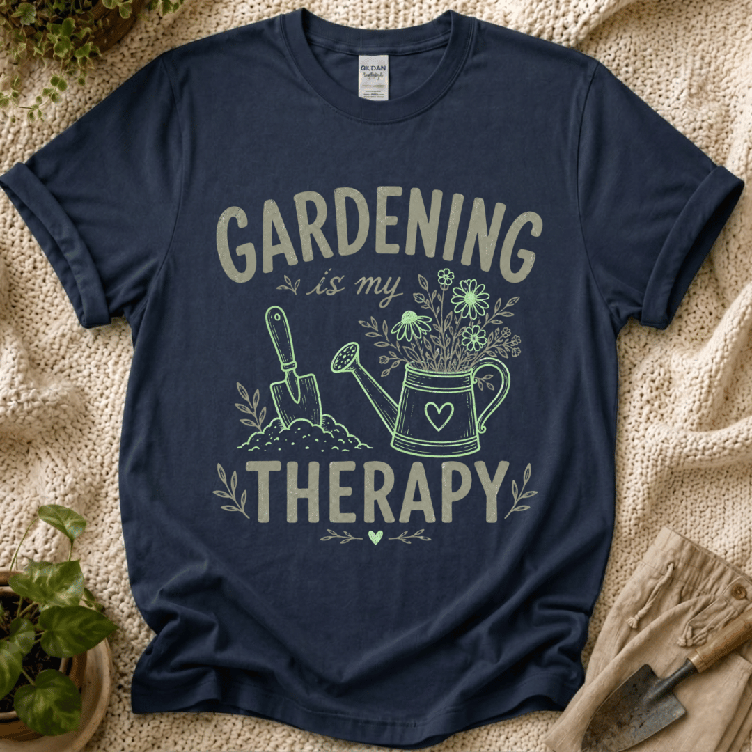 Gardening Is My Therapy Wildflower T-Shirt by Zen & Zucchinis Slow Garden Club