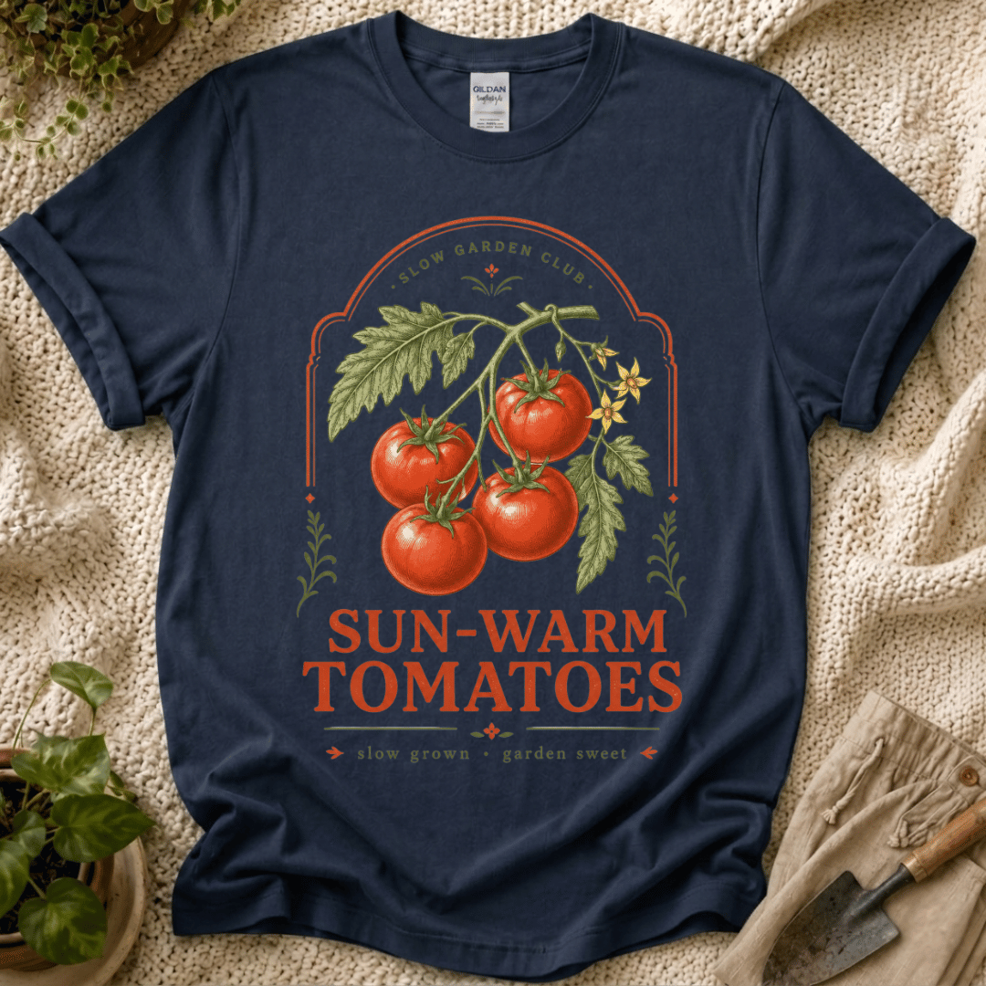 Sun Warm Tomatoes Slow Garden Club T-Shirt