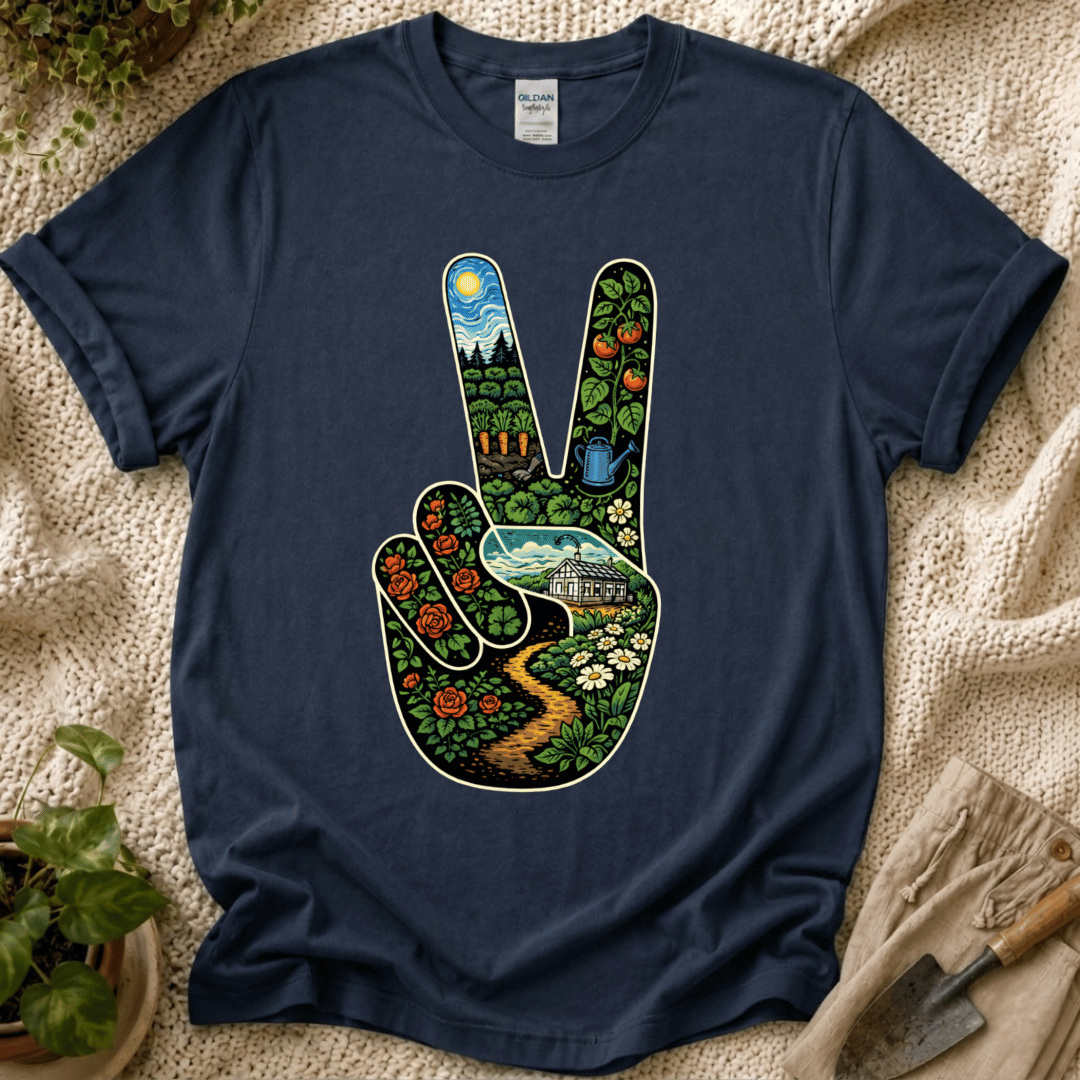 Garden Peace T-Shirt - Zen & Zucchinis garden graphic tee