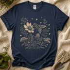 Bee In Wildflower Garden T-Shirt by Zen & Zucchinis Slow Garden Club