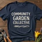 Community Garden Collective T-Shirt - botanical nature graphic t-shirt, minimalist design, unisex tee for Nature Lovers, Garnder, Farmer, Plant Lovers
