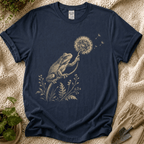 Frog with Dandelion Wish T-Shirt by Zen & Zucchinis Slow Garden Club
