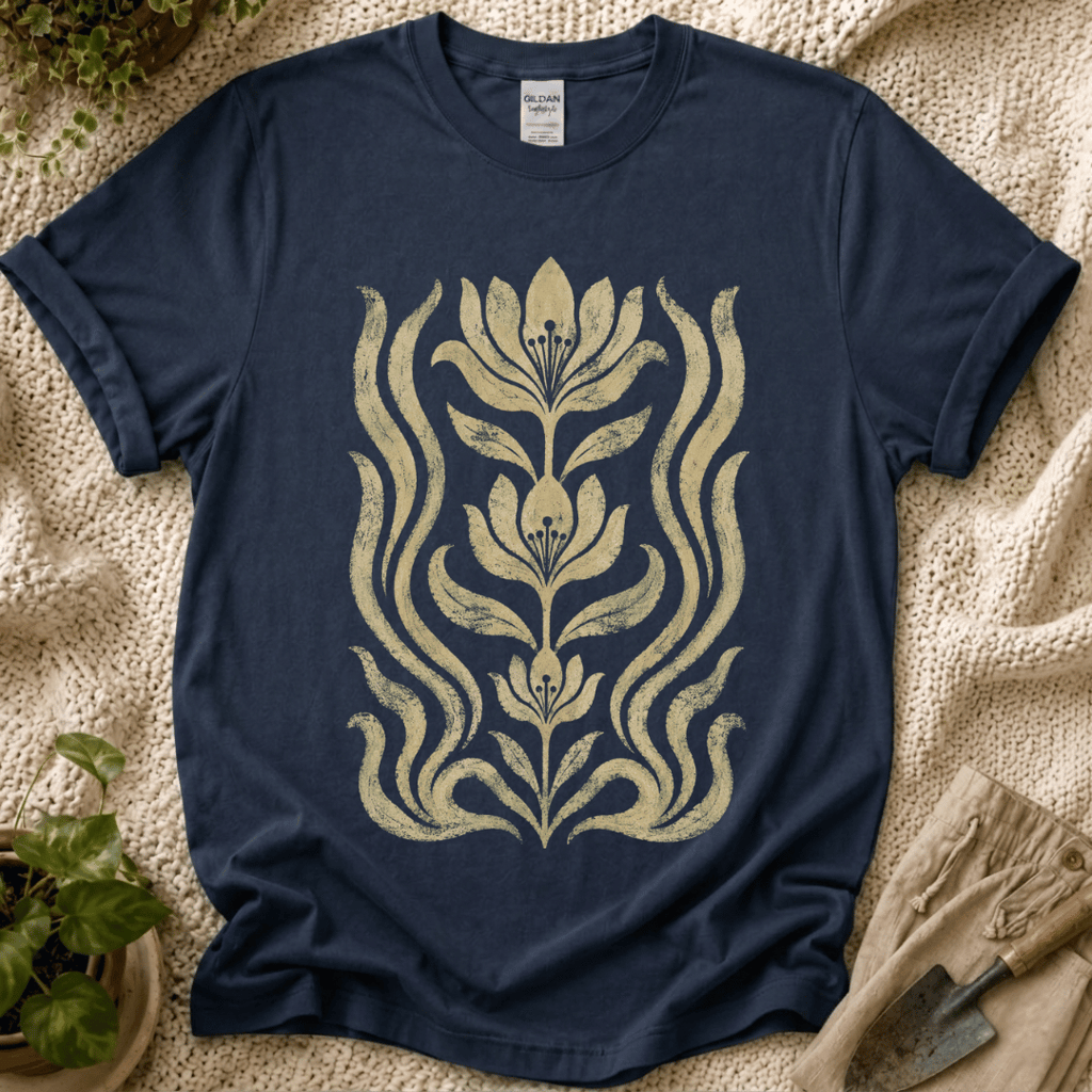 Folk Floral Slow Garden T-Shirt