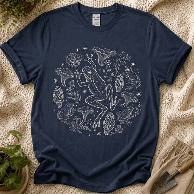 Frog Mushroom Meadow T-Shirt - Zen & Zucchinis garden graphic tee