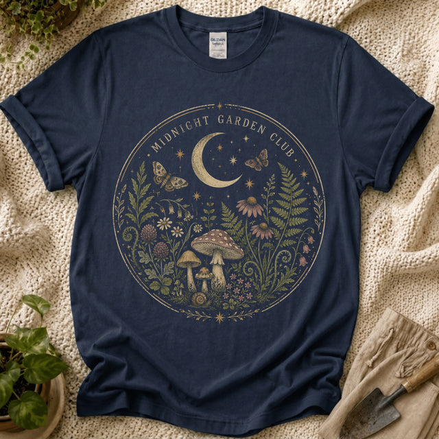 Midnight Garden Club T-Shirt - Zen & Zucchinis garden graphic tee