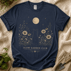 Cozy Botanical Garden Cat T-Shirt by Zen & Zucchinis Slow Garden Club