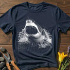 Shark Attack T-Shirt - botanical nature graphic t-shirt, minimalist design, unisex tee for Nature Lovers, Garnder, Farmer, Plant Lovers