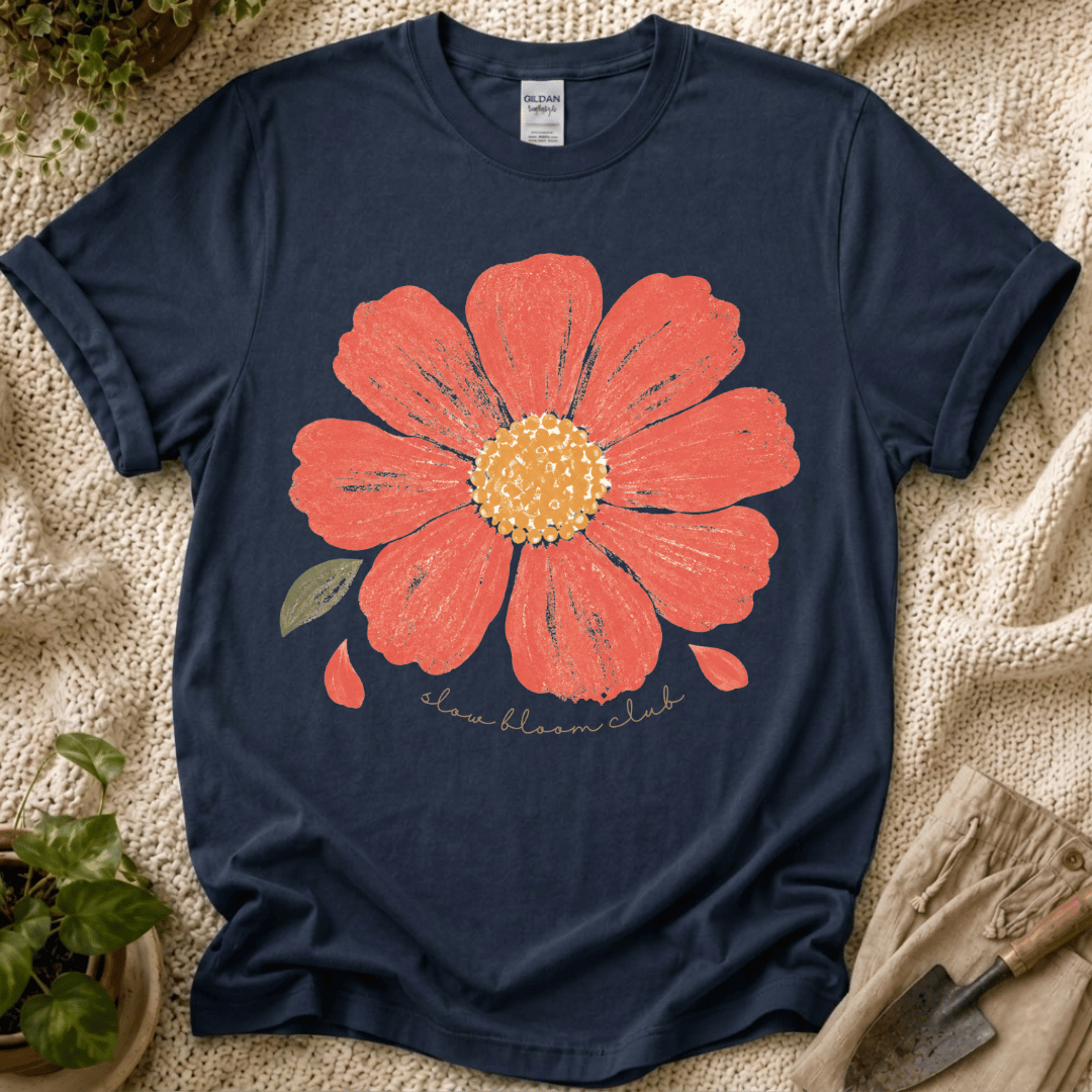 Slow Bloom Club Garden Flower T-Shirt by Zen & Zucchinis Slow Garden Club